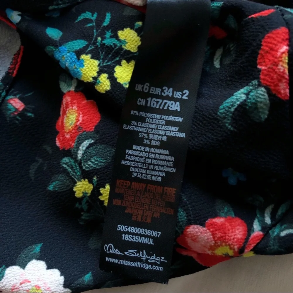 miss selfridge ⋆ ruched floral dress